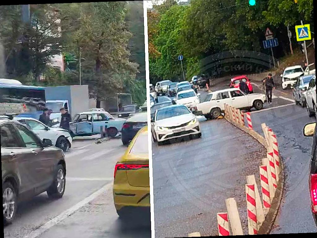 ДТП на спуске с Мамайского перевала в Дагомысе вызвало пробки